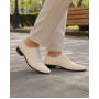 pantofi barbati eleganti bej din piele naturala dintr-o bucata cu siret GKR51TSB